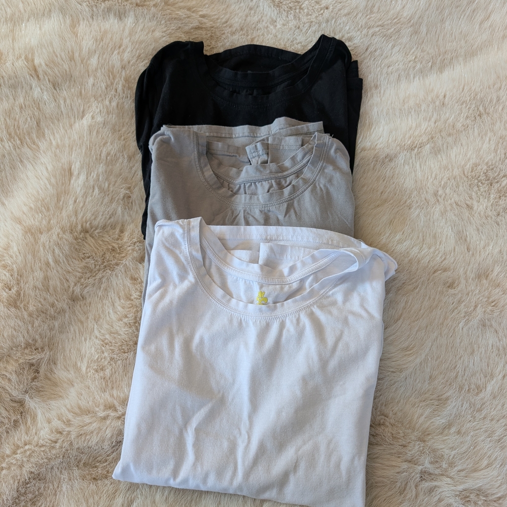 Women's Long Sleeve Tops - Black, Gray, and White